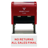 No Returns All Sales Final Self Inking Rubber Stamp