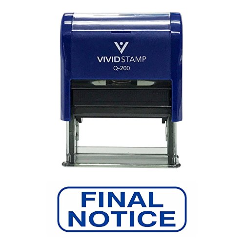 Blue Final Notice Office Self-Inking Office Rubber Stamp