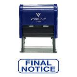 Blue Final Notice Office Self-Inking Office Rubber Stamp