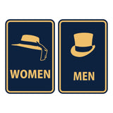 Portrait Round Men / Women Sign Set