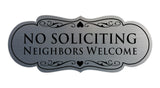 Signs ByLITA Designer No Soliciting Neighbors Welcome Sign