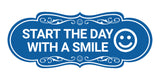 Designer Start the Day With a Smile Wall or Door Sign