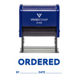 Ordered By Date Self Inking Rubber Stamp