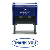 Blue Thank You W/Oval Border Office Self-Inking Office Rubber Stamp