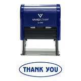 Blue Thank You W/Oval Border Office Self-Inking Office Rubber Stamp