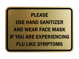 Classic Framed Please Use Hand Sanitizer and Wear Face Mask Sign