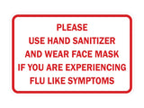Classic Framed Please Use Hand Sanitizer and Wear Face Mask Sign