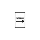 Signs ByLITA Portrait Round Entrance Right Arrow Sign with Adhesive Tape, Mounts On Any Surface, Weather Resistant, Indoor/Outdoor Use