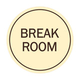 Signs ByLITA Circle Break Room Sign