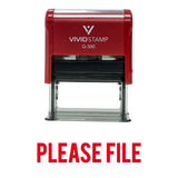 Please File Self Inking Rubber Stamp