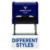 Blue DIFFERENT STYLES Self-Inking Office Rubber Stamp