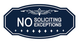 Victorian No Soliciting No Exceptions Sign