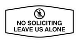 Fancy No Soliciting Leave Us Alone Wall or Door Sign