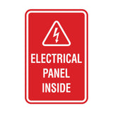 Portrait Round Electrical Panel Inside Sign