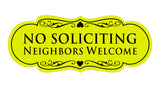 Signs ByLITA Designer No Soliciting Neighbors Welcome Sign