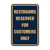 Signs ByLITA Portrait Round Restrooms Reserved For Customers Only Sign
