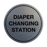 Signs ByLITA Circle Diaper Changing Station Sign