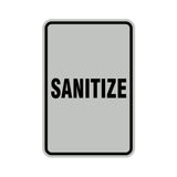 Portrait Round Sanitize Sign