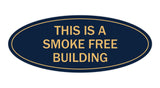 Oval THIS IS A SMOKE FREE BUILDING Sign