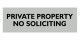Signs ByLITA Basic Private Property No Soliciting Sign