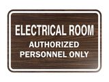Signs ByLITA Classic Framed ELECTRICAL ROOM AUTHORIZED PERSONNEL ONLY Sign