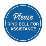 Signs ByLITA Circle Please Ring Bell For Assistance Sign