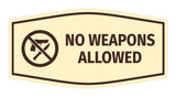 Fancy No Weapons Allowed Sign