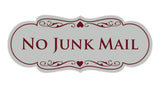 Signs ByLITA Designer No Junk Mail Sign