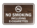 Signs ByLITA Classic Framed No Smoking Including E-Cigarettes Sign