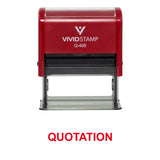 Red Quotation Office Self Inking Rubber Stamp