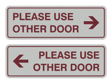 Signs ByLITA Standard Please Use Other Door Sign Set
