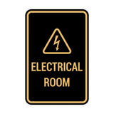 Portrait Round Electrical Room Sign