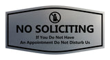 Fancy No Soliciting If You Do Not Have An Appointment Do Not Disturb Us Wall or Door Sign