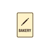 Signs ByLITA Portrait Round Bakery Sign with Adhesive Tape, Mounts On Any Surface, Weather Resistant, Indoor/Outdoor Use