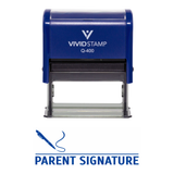 Blue PARENT SIGNATURE Self Inking Rubber Stamp