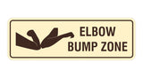 Standard Elbow Bump Zone Sign