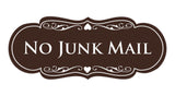 Signs ByLITA Designer No Junk Mail Sign