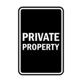 Portrait Round Private Property Sign