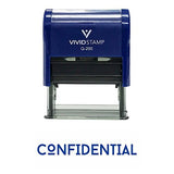 Blue Confidential Office Self-Inking Office Rubber Stamp