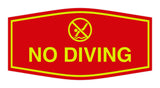 Signs ByLITA Fancy No Diving Sign with Adhesive Tape, Mounts On Any Surface