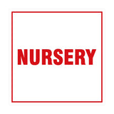 Square Nursery Sign with Adhesive Tape, Mounts On Any Surface, Weather Resistant