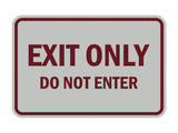 Classic Framed Exit Only Do Not Enter Sign
