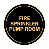 Signs ByLITA Circle Fire Sprinkler Pump Room Sign