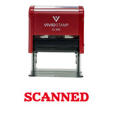 Red Simple SCANNED Office Self-Inking Office Rubber Stamp