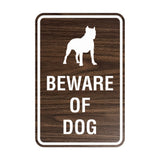 Portrait Round Beware Of Dog Sign