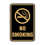 Portrait Round No Smoking Sign
