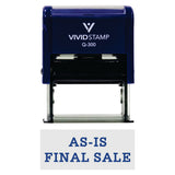 Blue AS-IS FINAL SALE Self-Inking Office Rubber Stamp