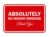 Signs ByLITA Classic Framed Absolutely No Indoor Smoking Thank You Sign