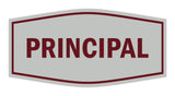Signs ByLITA Fancy Principal Sign with Adhesive Tape, Mounts On Any Surface, Weather Resistant, Indoor/Outdoor Use
