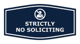 Fancy Strictly No Soliciting Wall or Door Sign